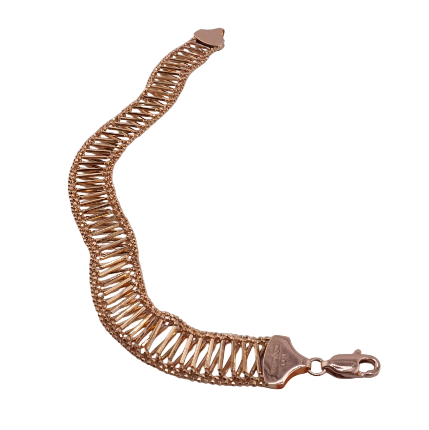 Rose Gold Beaded Link Bracelet
