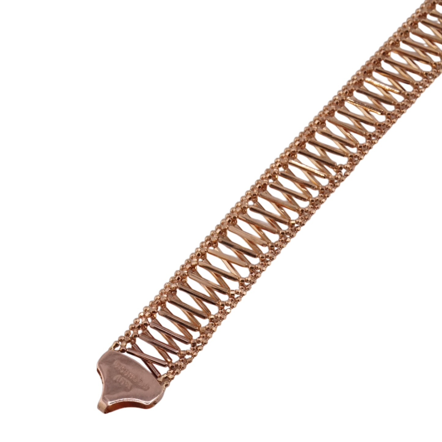 Rose Gold Beaded Link Bracelet