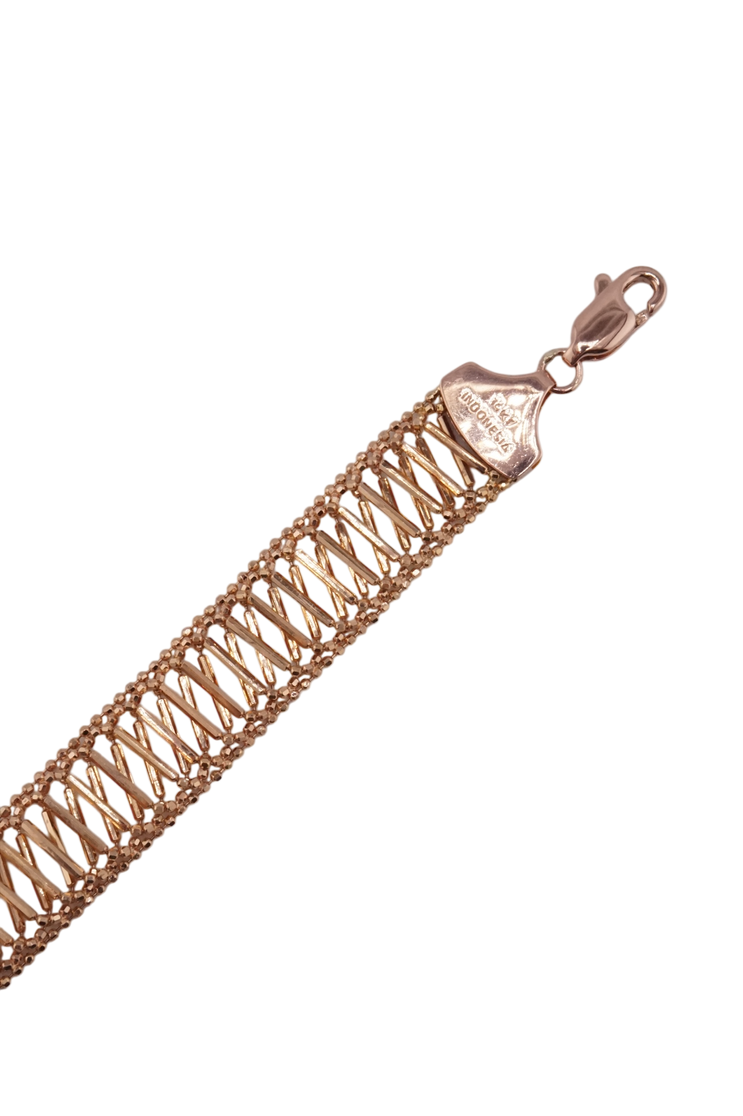Rose Gold Beaded Link Bracelet