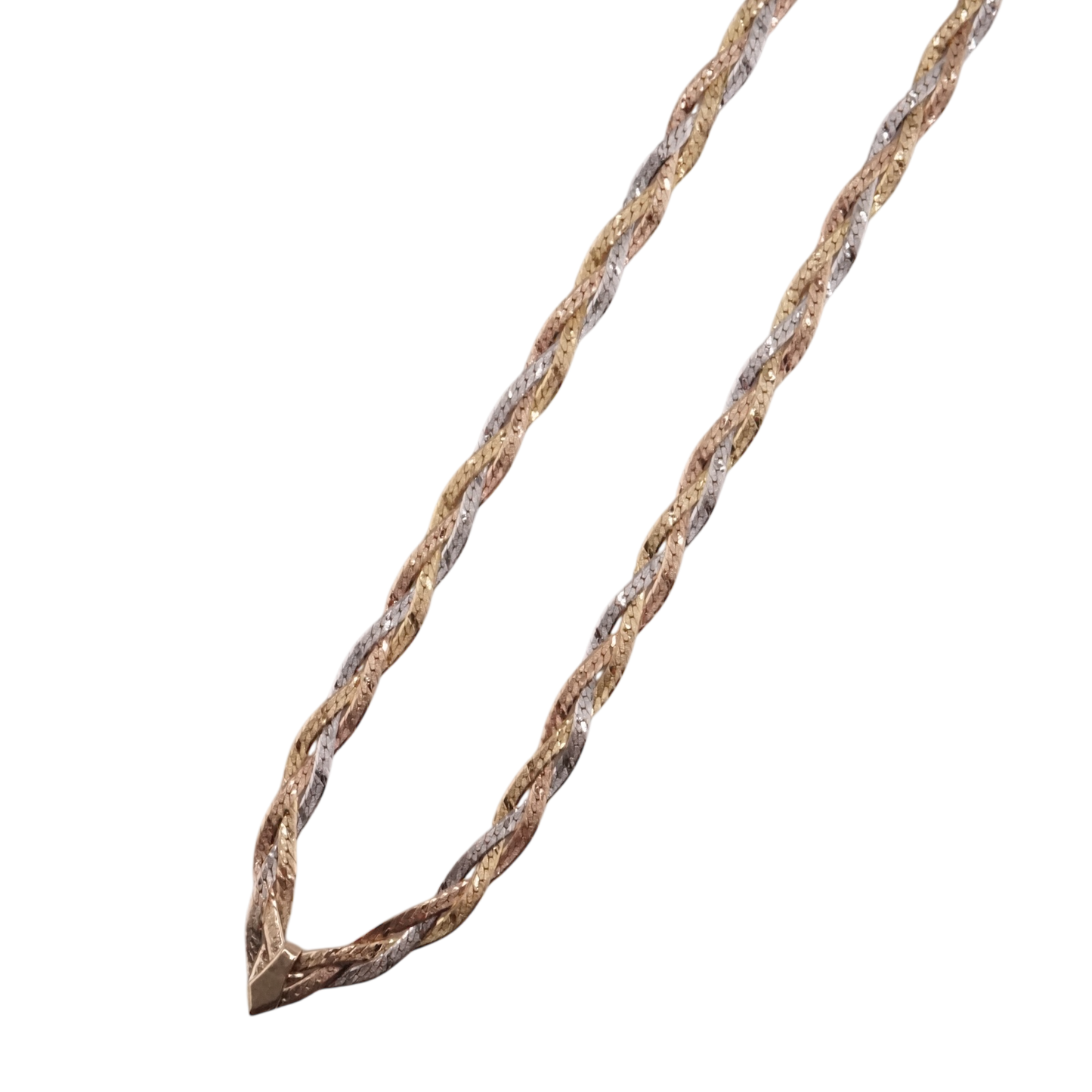 Tri Color Braided Necklace