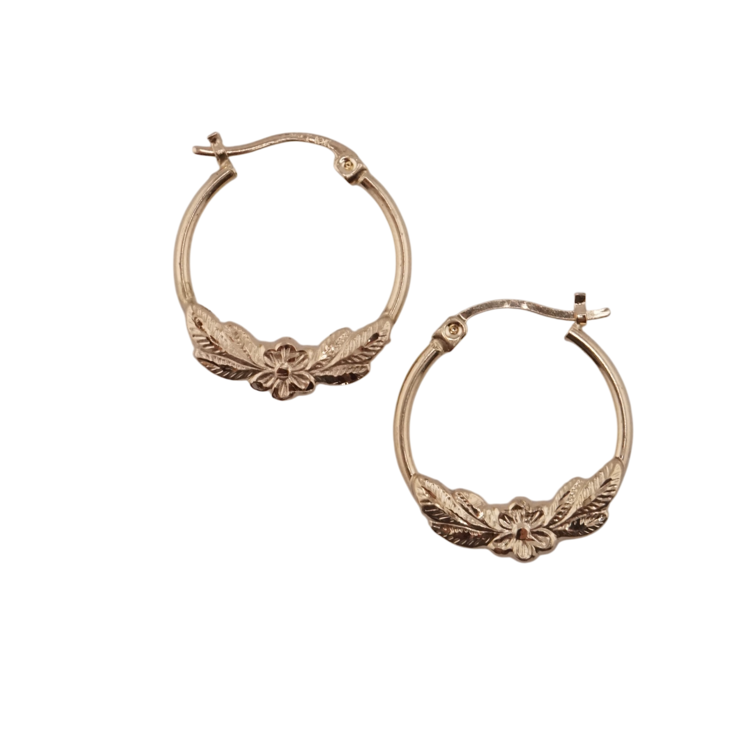 Flower Hoop Earrings