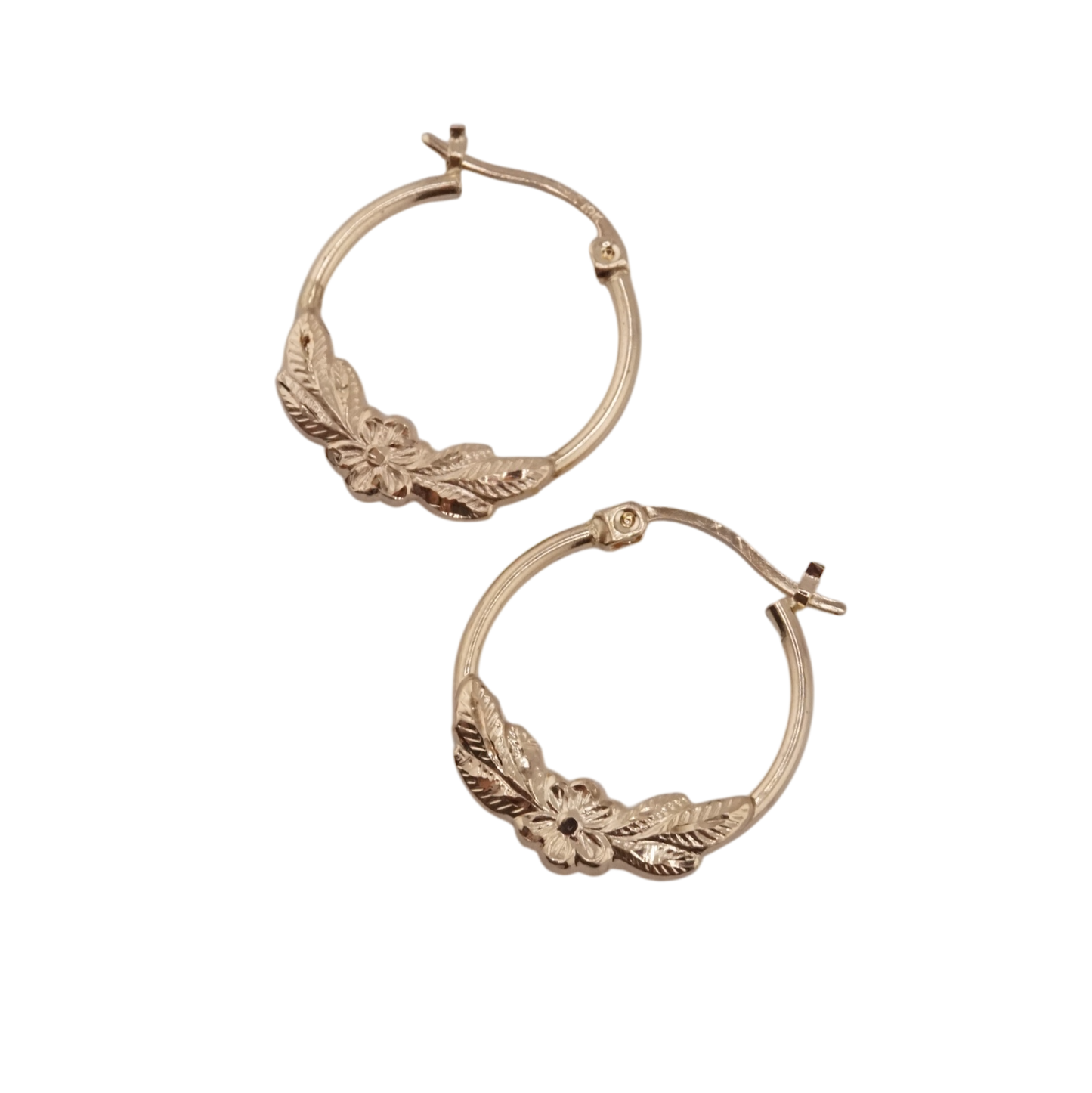 Flower Hoop Earrings