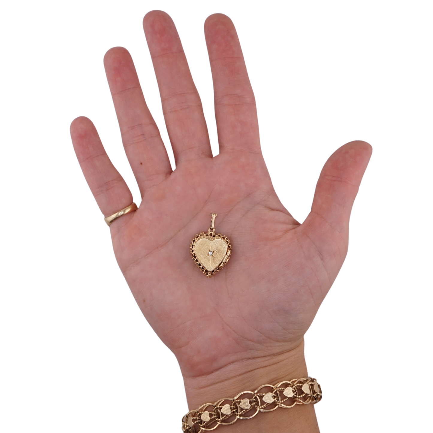 Heart Locket With Diamond Charm