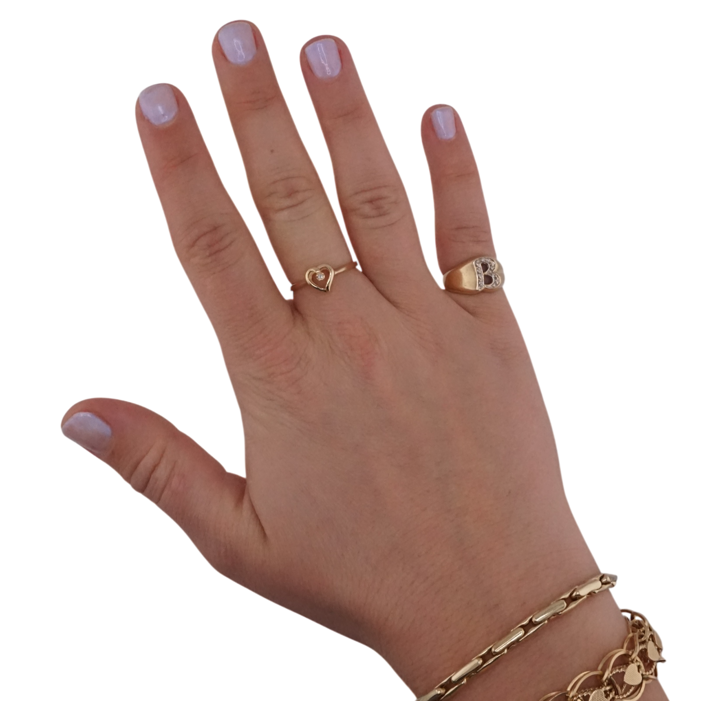 Open Heart with Diamond Ring