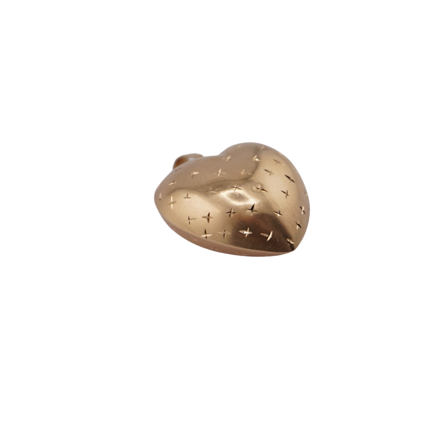Two Tone Puffy Heart Charm
