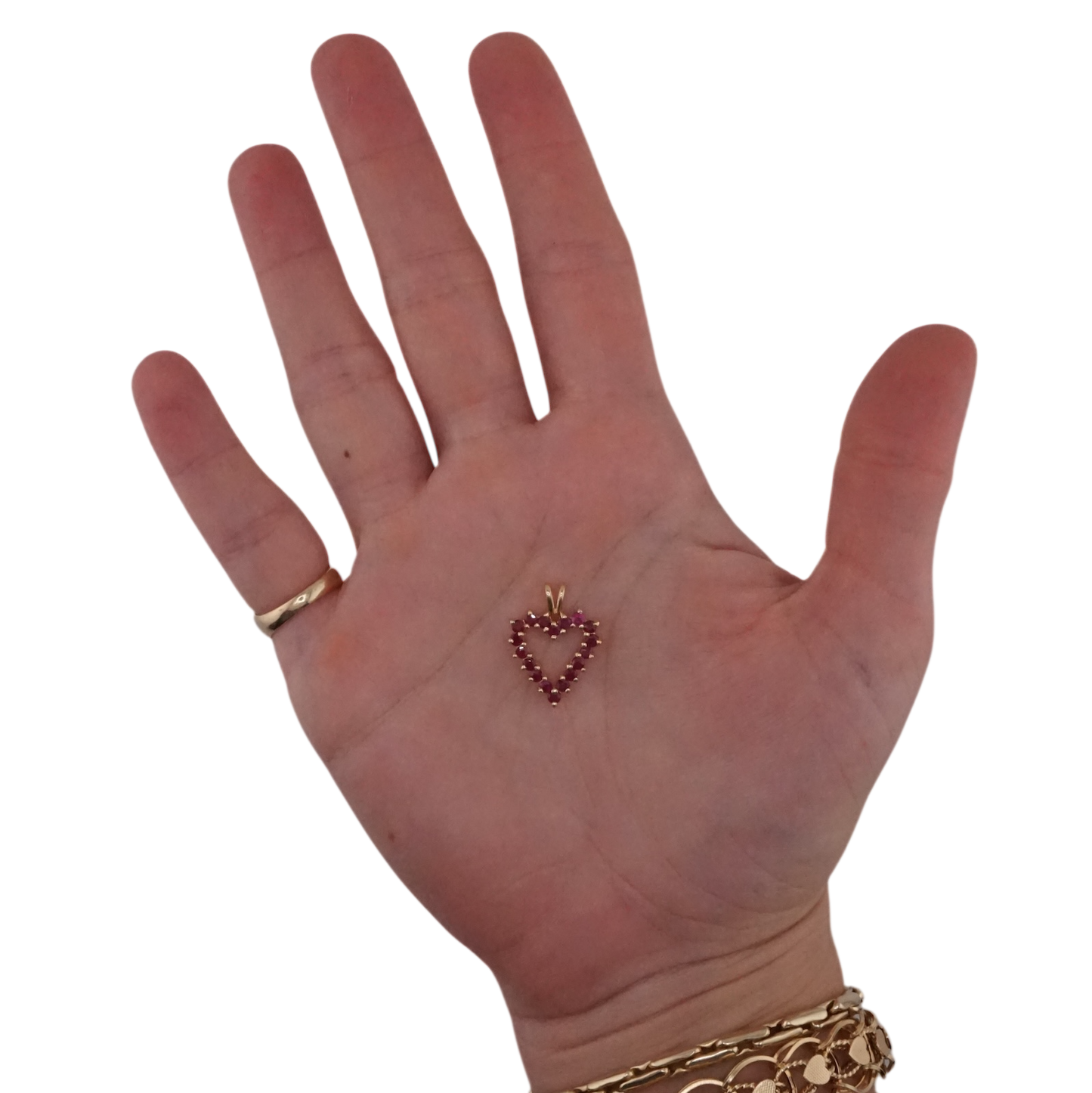 Ruby Heart Charm