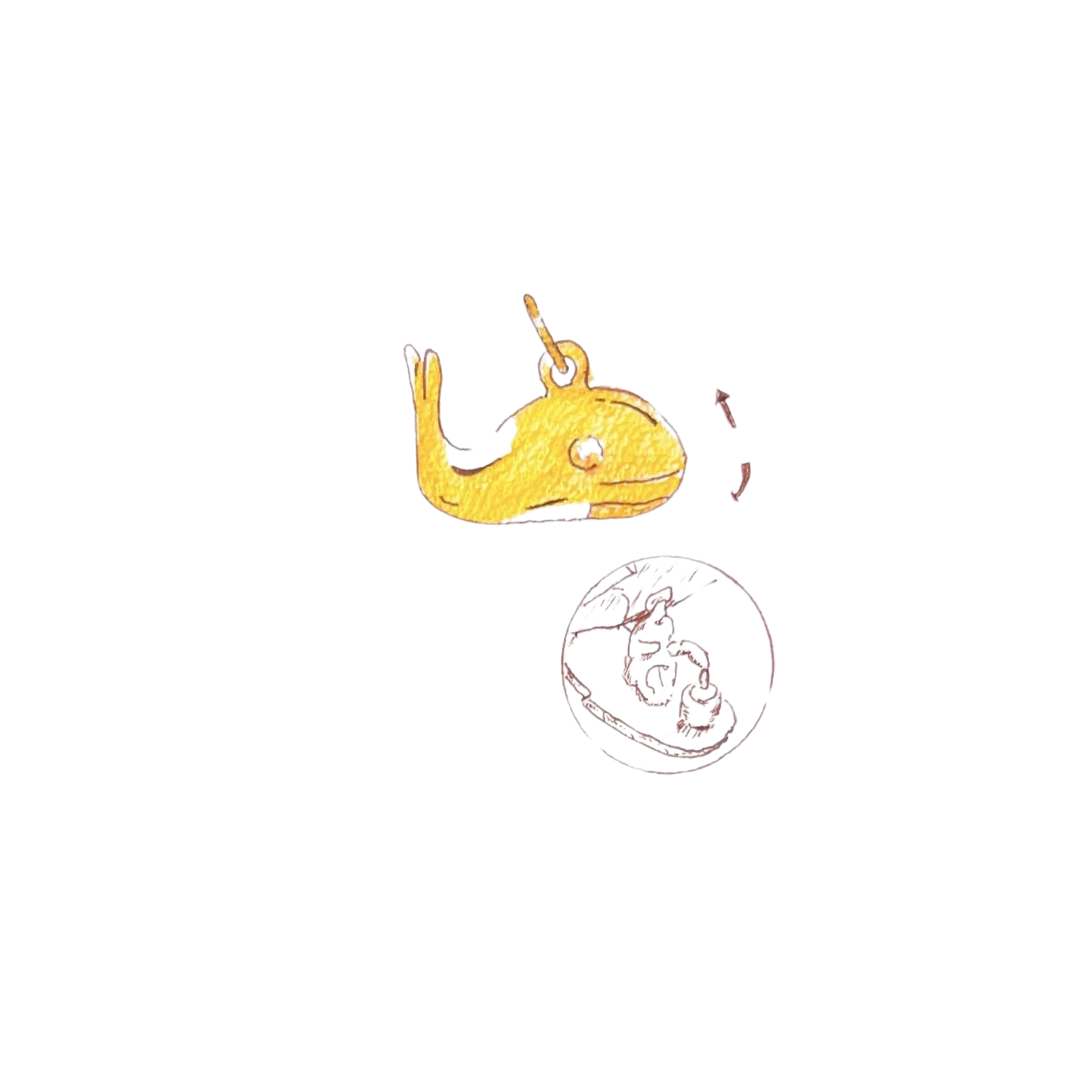Joan of Arc Whale Charm