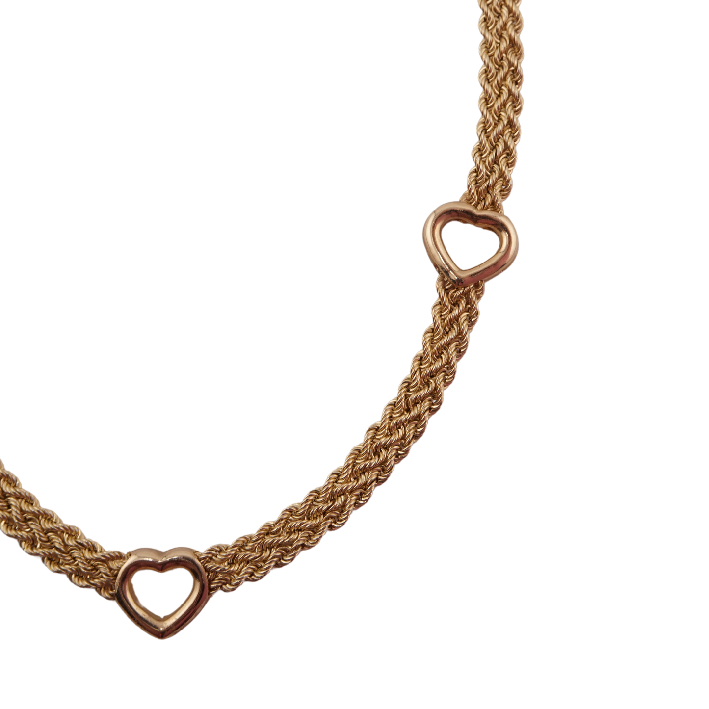 Tri Heart Mesh Necklace