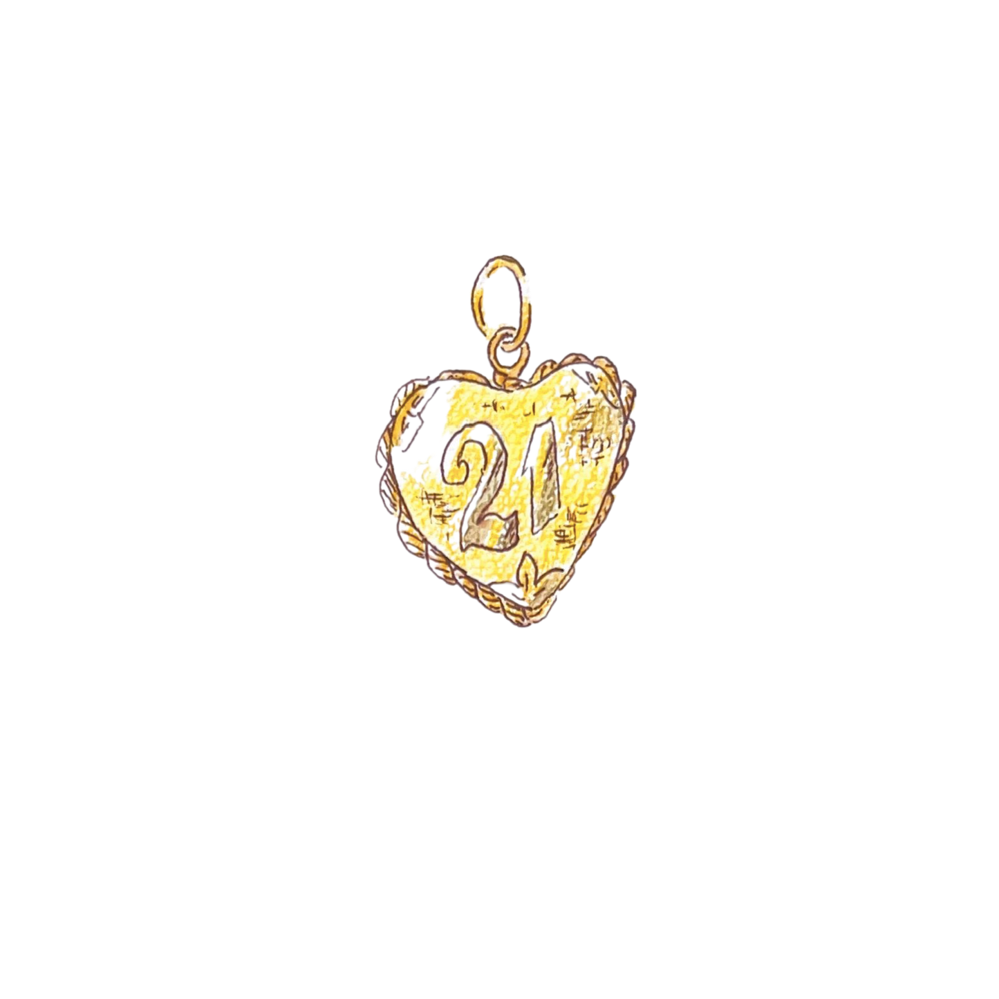 21 Heart Charm