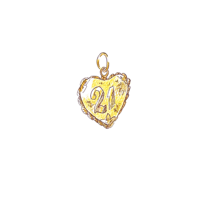 21 Heart Charm