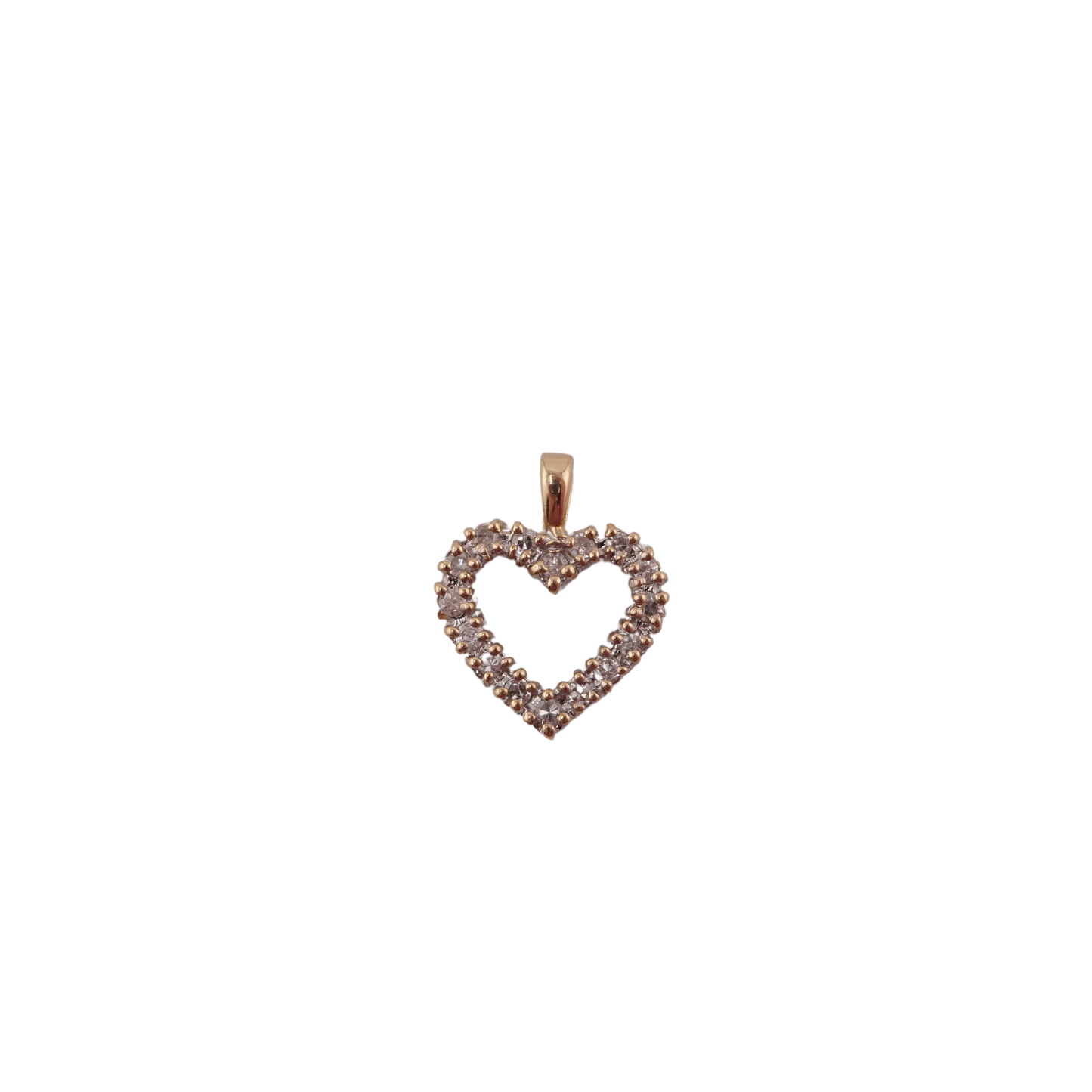 Diamond Open Heart Charm