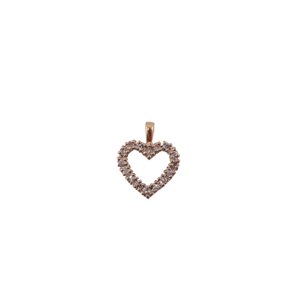 Diamond Open Heart Charm