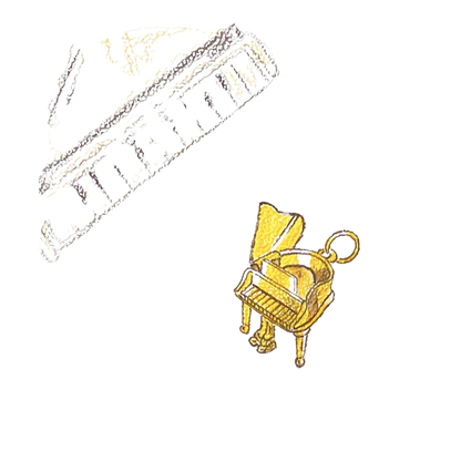 Grand Piano Charm