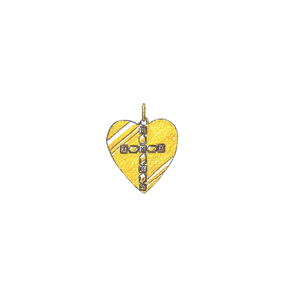 Heart with Cross Charm