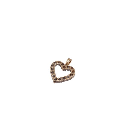 Diamond Open Heart Charm