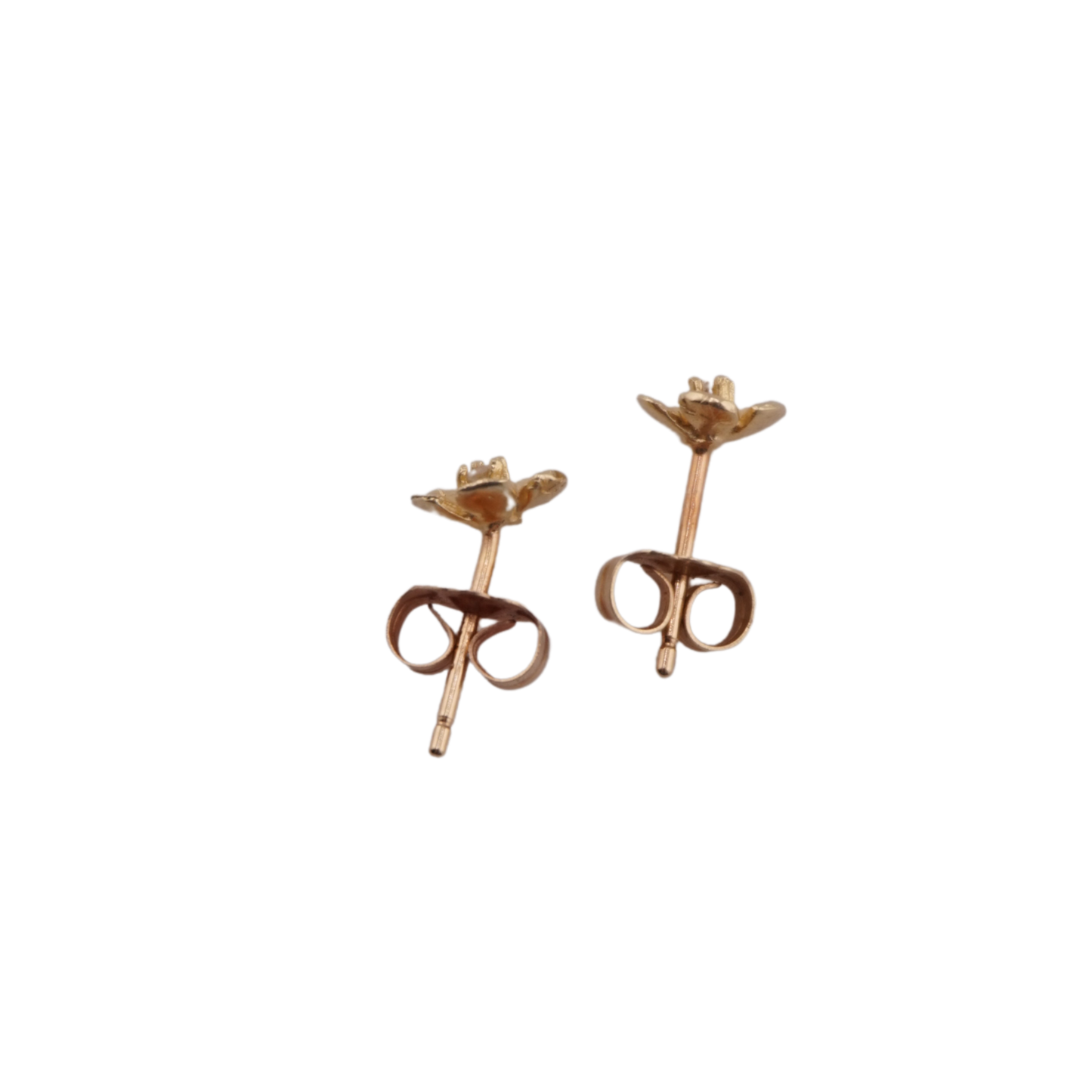 Flower with Diamond Stud Earrings