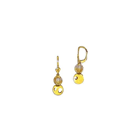 Double Ball Drop Earrings