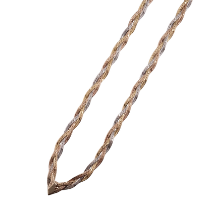Tri Color Braided Necklace