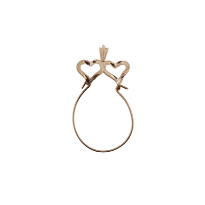 Double Heart Charm Holder