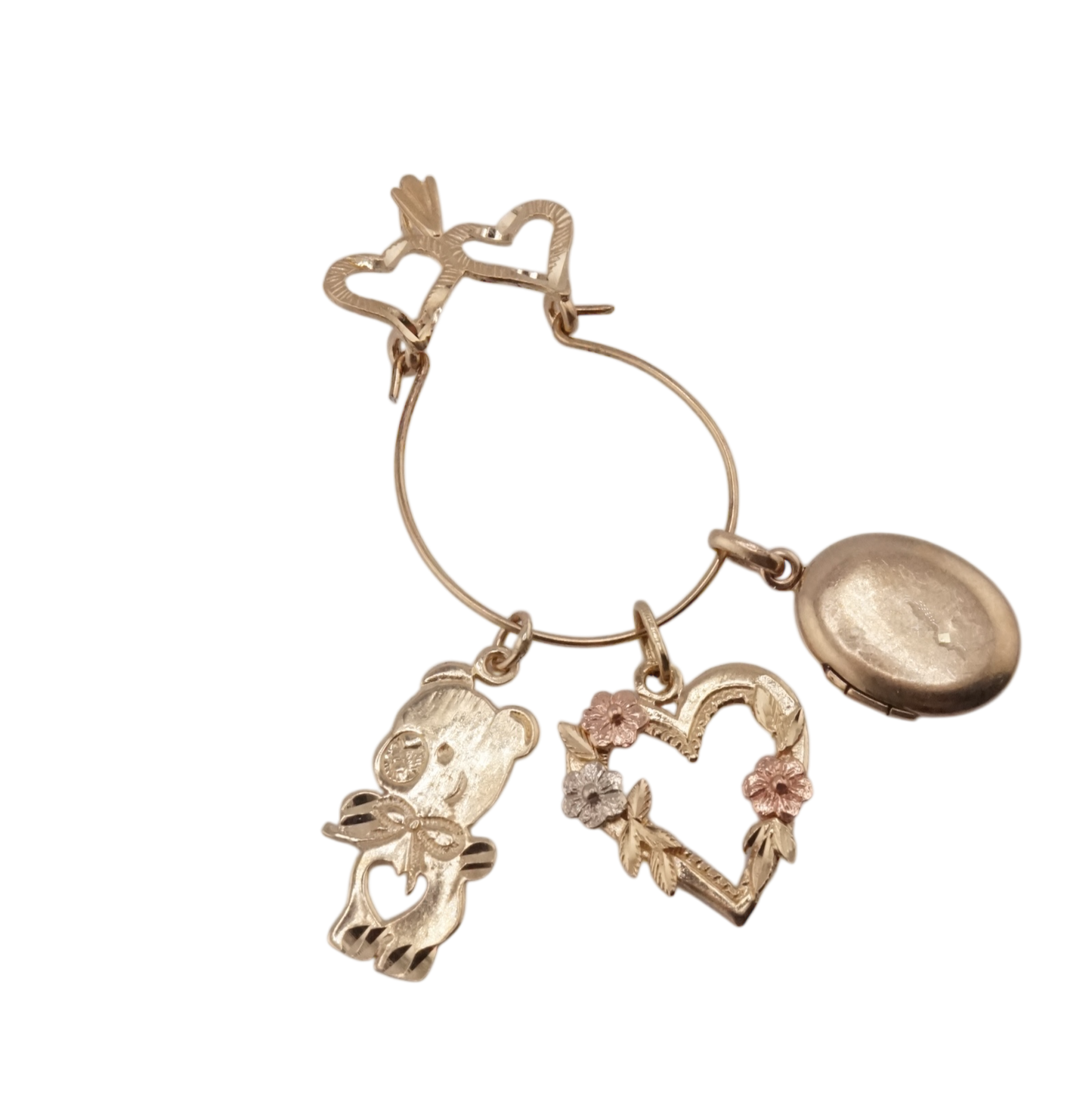 Double Heart Charm Holder
