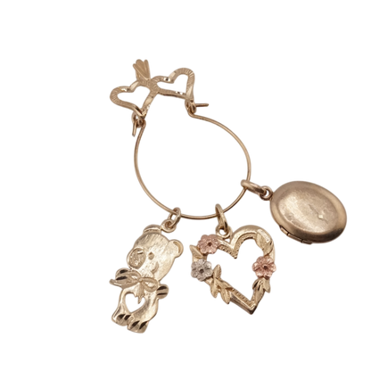 Double Heart Charm Holder