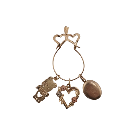 Double Heart Charm Holder