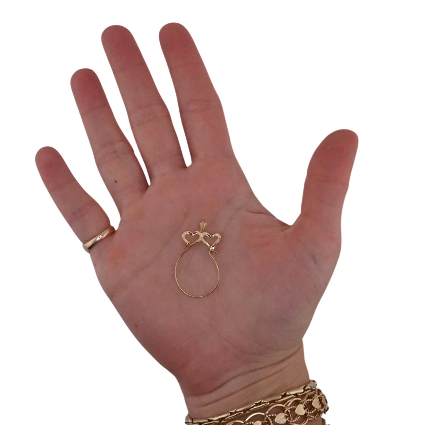 Double Heart Charm Holder
