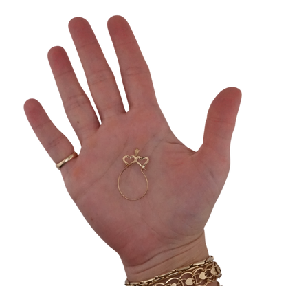 Double Heart Charm Holder