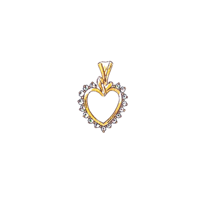 Diamond Heart Charm