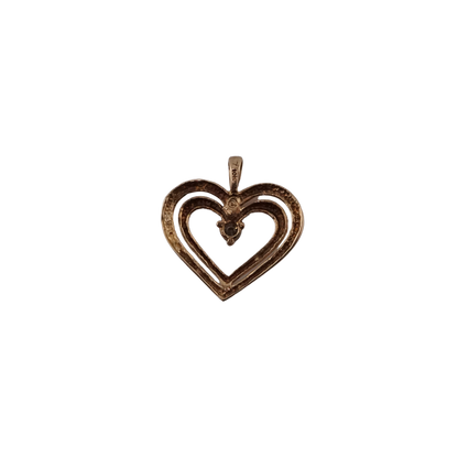 Double Heart with Diamond Charm