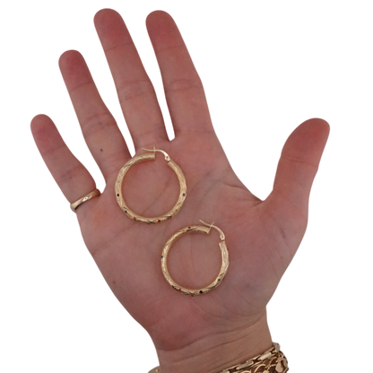 Enamel Gemstone Hoop Earrings