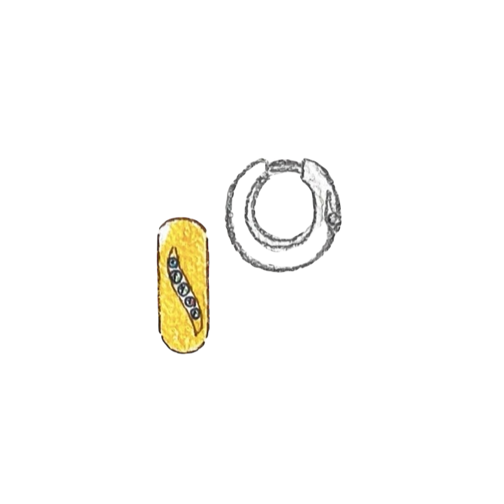 Florentine Diamond Huggie Earrings