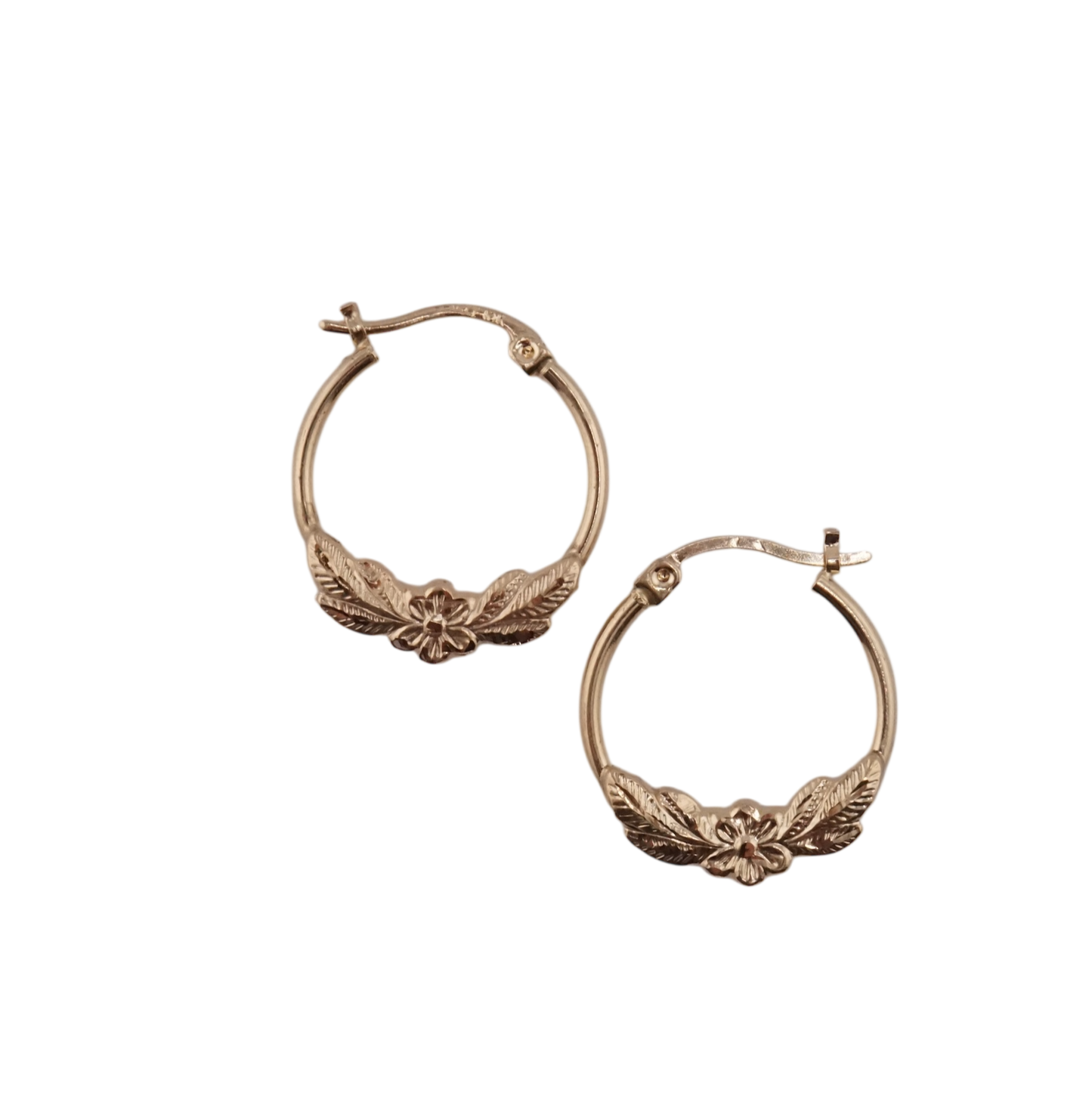 Flower Hoop Earrings
