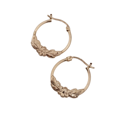 Flower Hoop Earrings