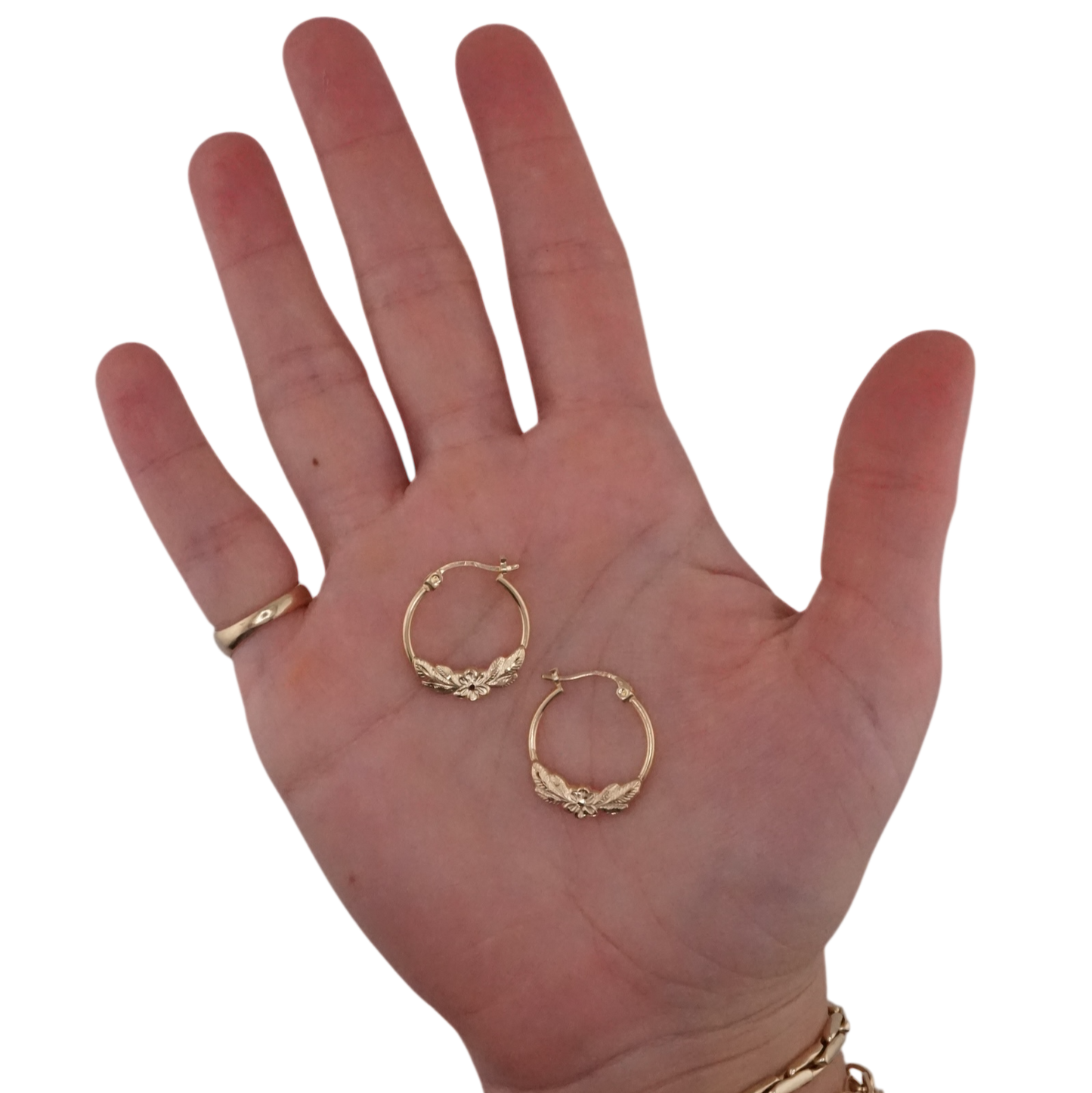 Flower Hoop Earrings
