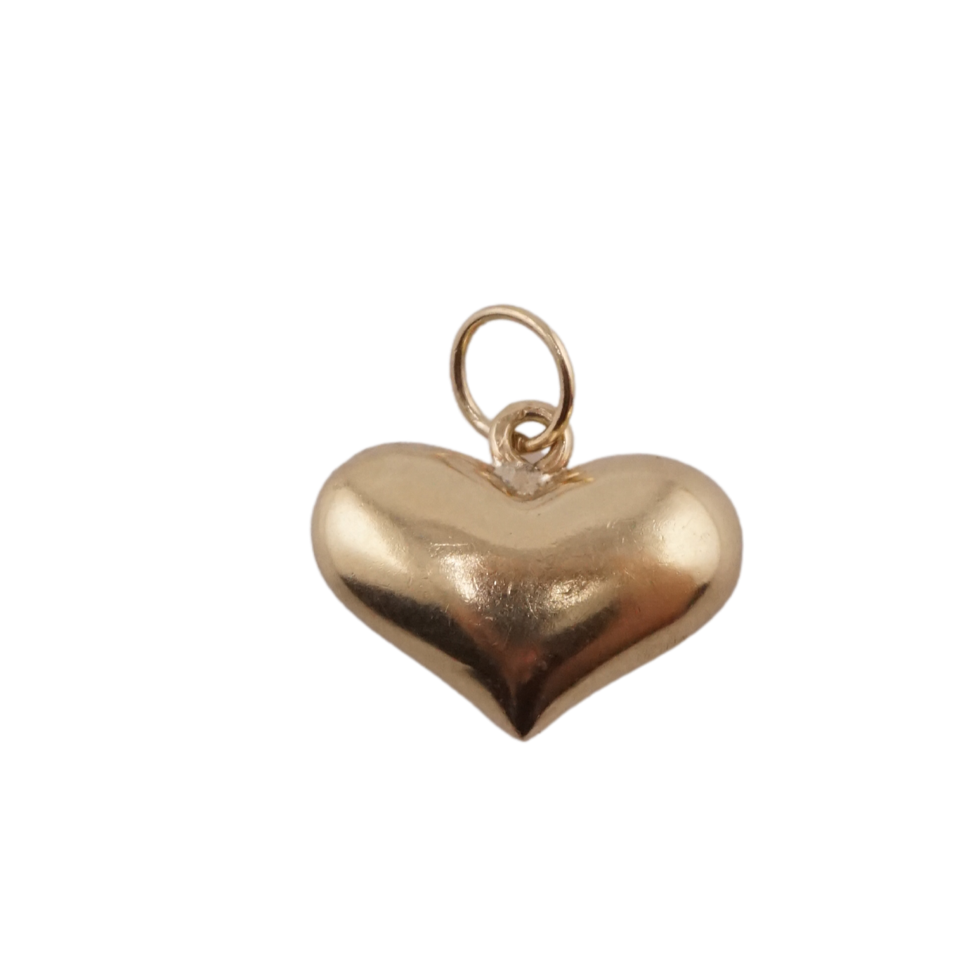 Wide Puffy Heart Charm