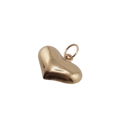 Wide Puffy Heart Charm