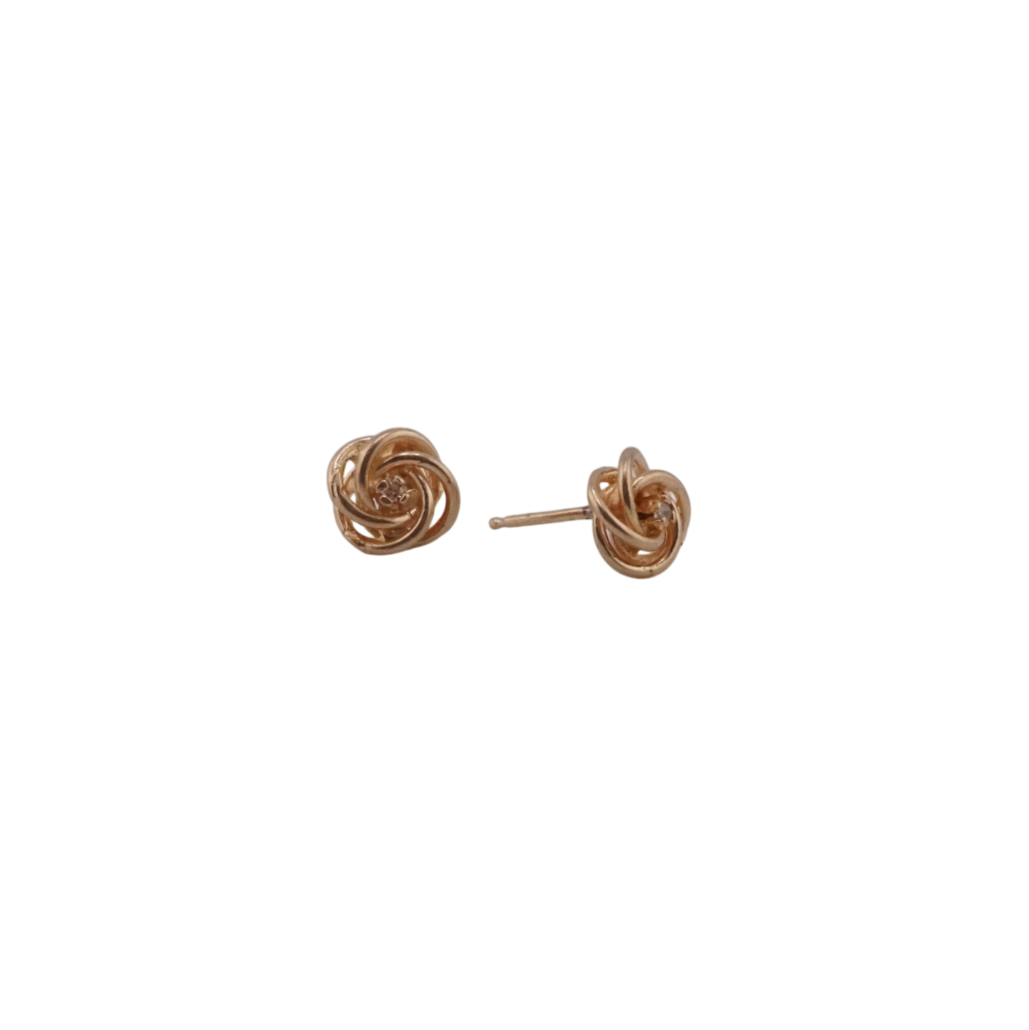 Love Knot Diamond Stud Earrings
