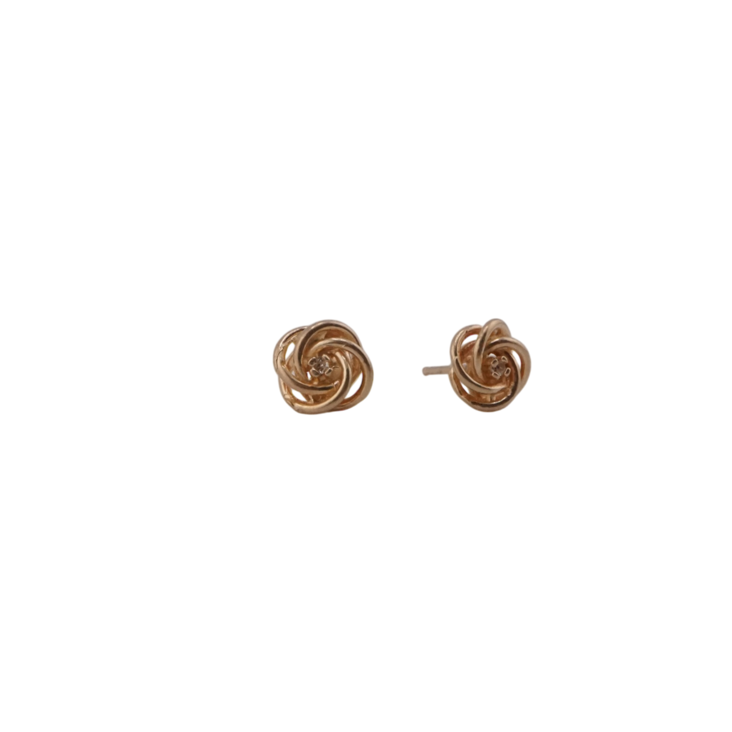 Love Knot Diamond Stud Earrings