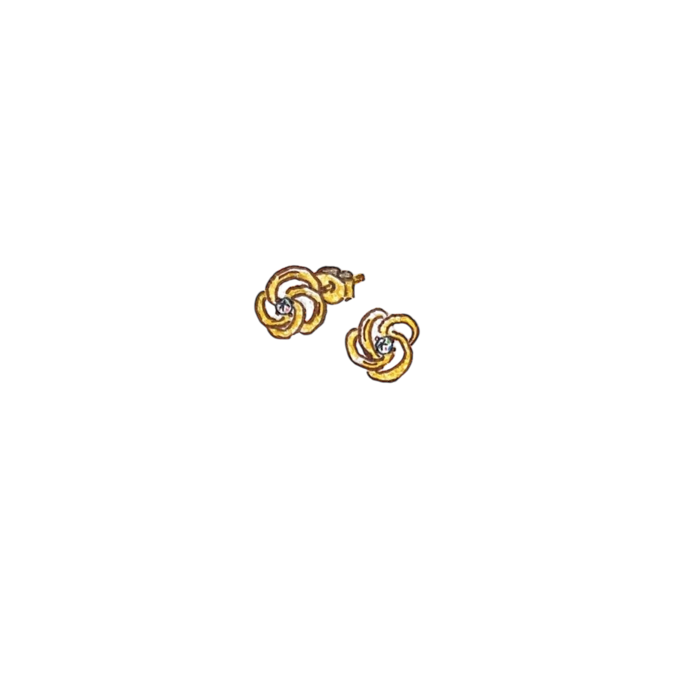 Love Knot Diamond Stud Earrings