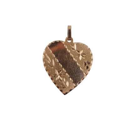 Large Heart with Flower Filigree Charm