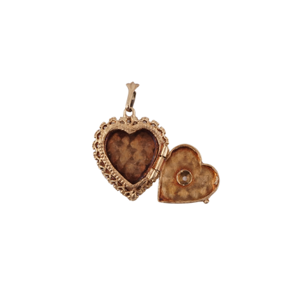 Heart Locket With Diamond Charm