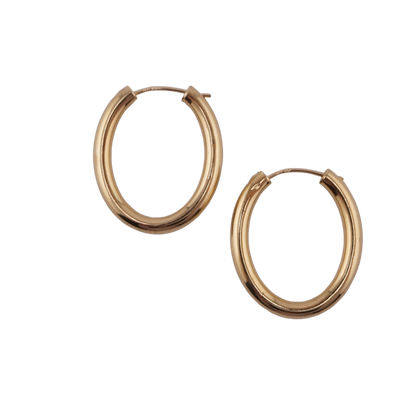 Oval Tube Earrings