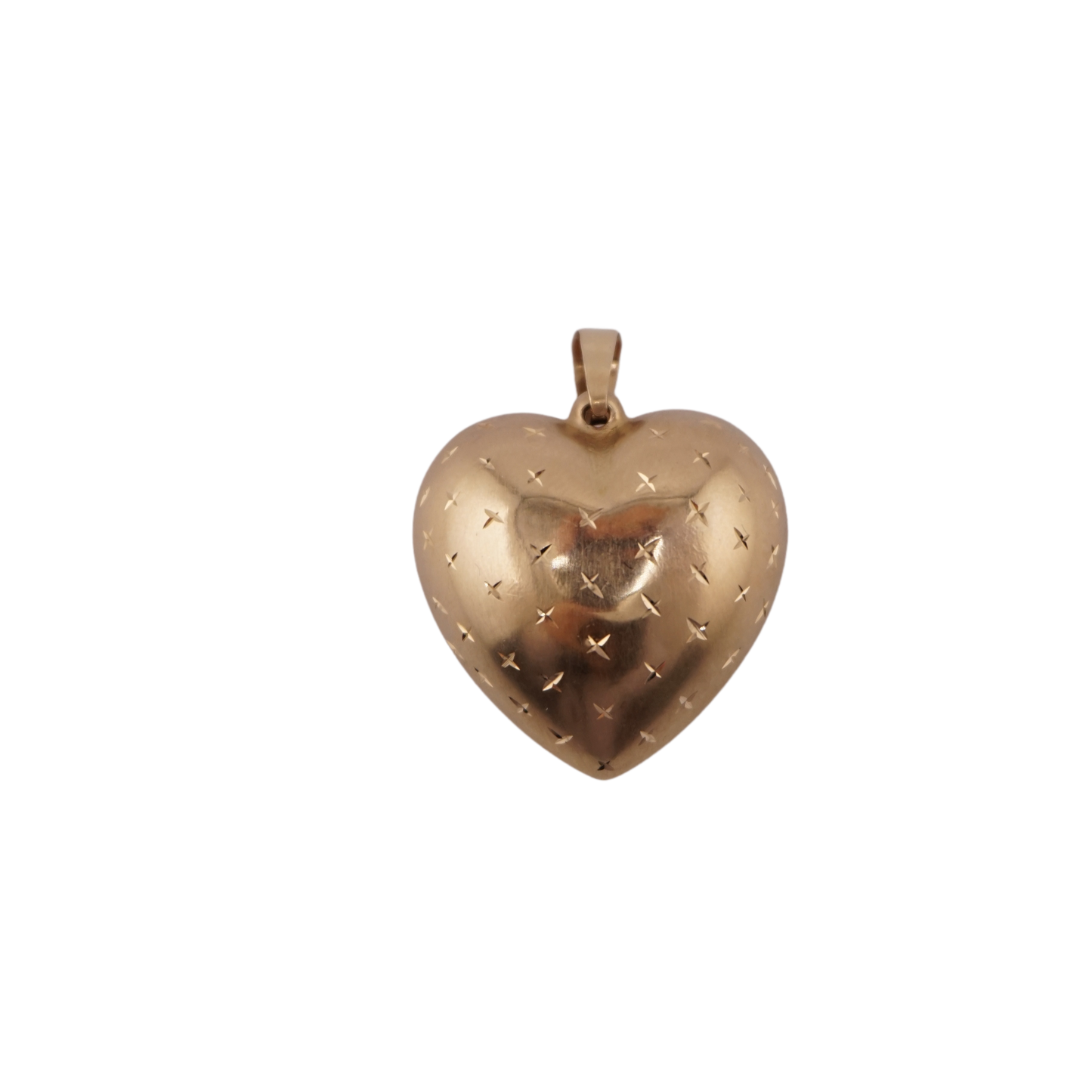 Two Tone Puffy Heart Charm