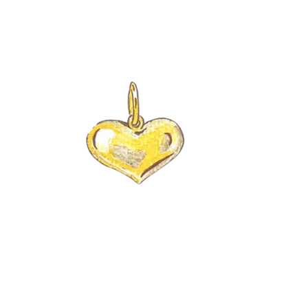 Wide Puffy Heart Charm