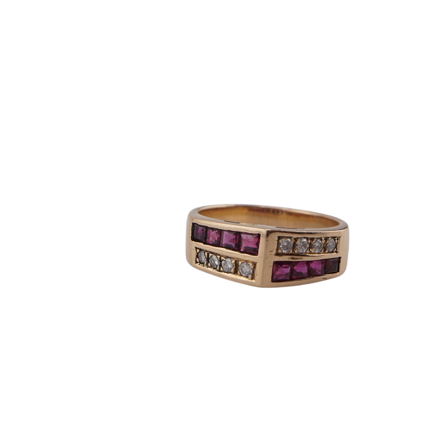 Diamond and Ruby Peak Ring