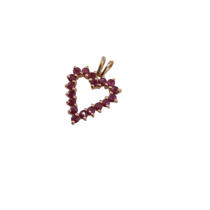 Ruby Heart Charm