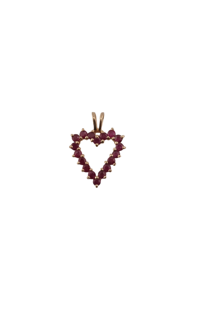 Ruby Heart Charm