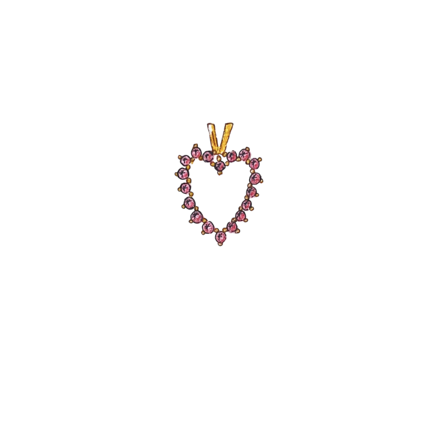 Ruby Heart Charm