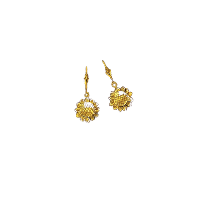 Sunflower Drop Earrings